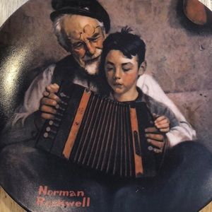 Knowles collector plates . Norman Rockwell “The Music Maker”